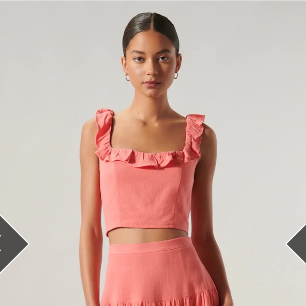 Izzy Square Neck Smocked Back Crop Top